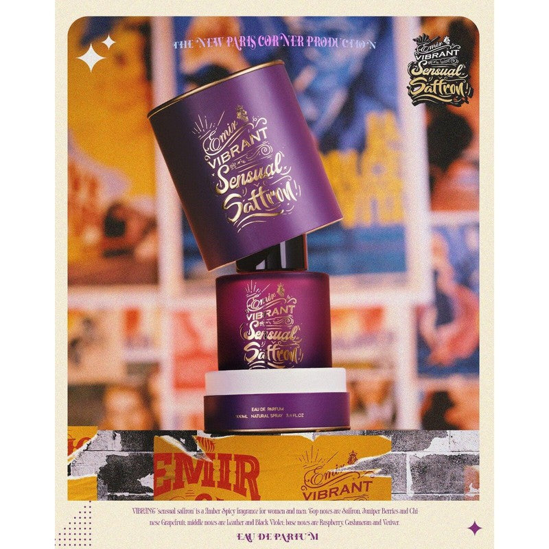 Emir Vibrant Sensual Zafferano acqua profumata unisex 100ml - Royalsperfume EMIR Tutti