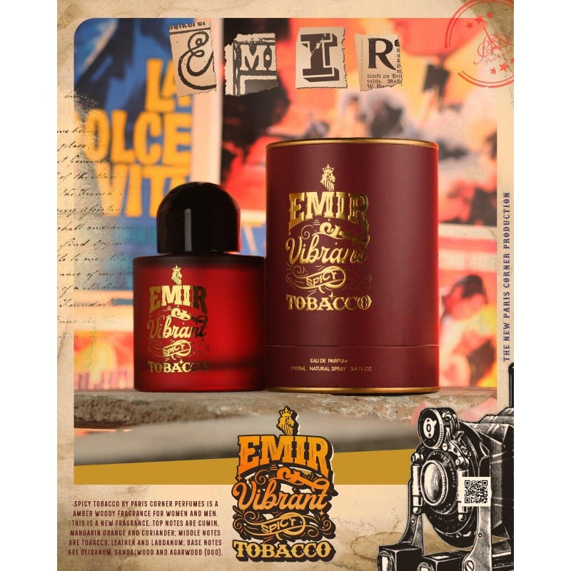 Emir Vibrant Spicy Tobacco acqua profumata unisex 100ml - Royalsperfume EMIR All